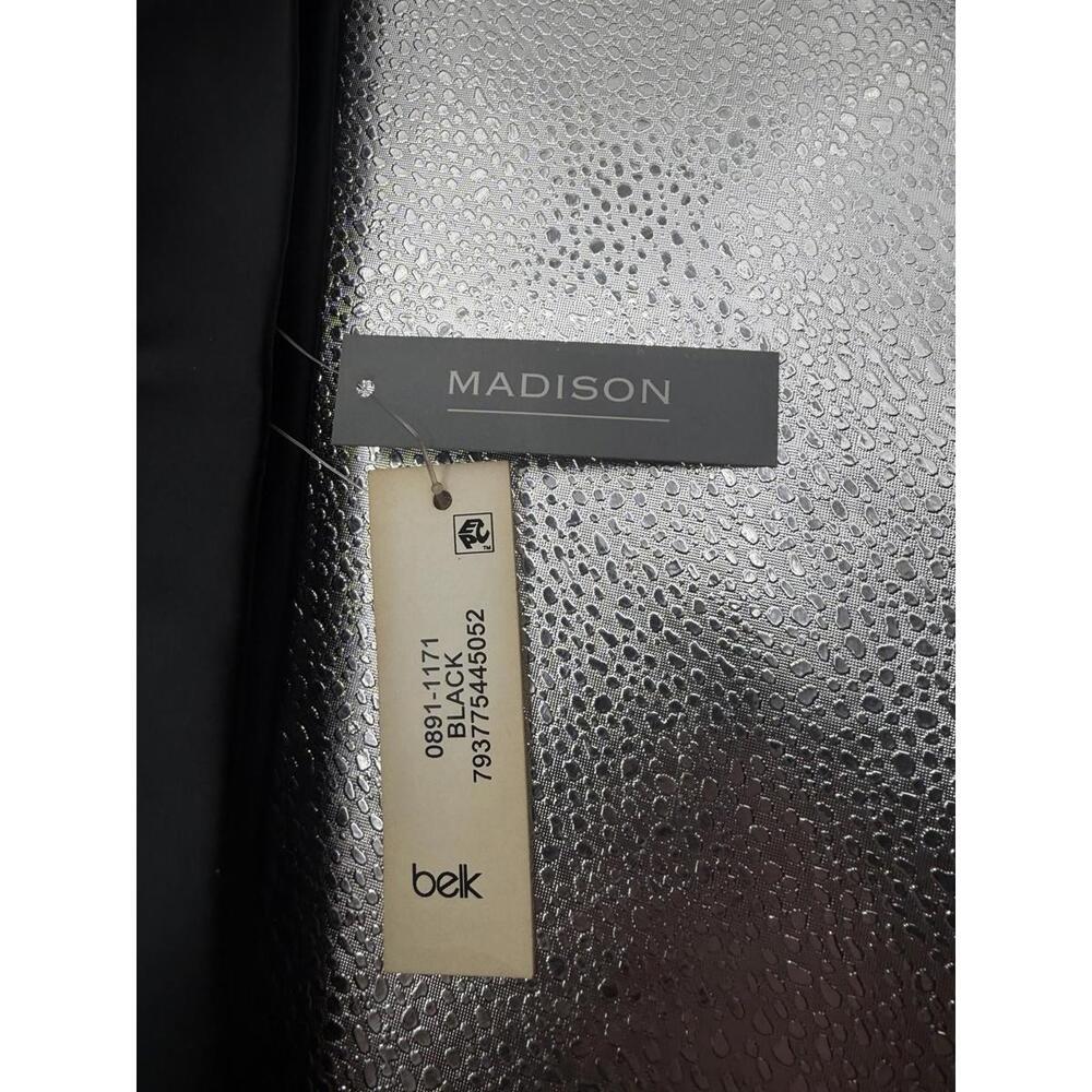 Men's Madison Solid Black 100% Polyester Necktie … - image 2